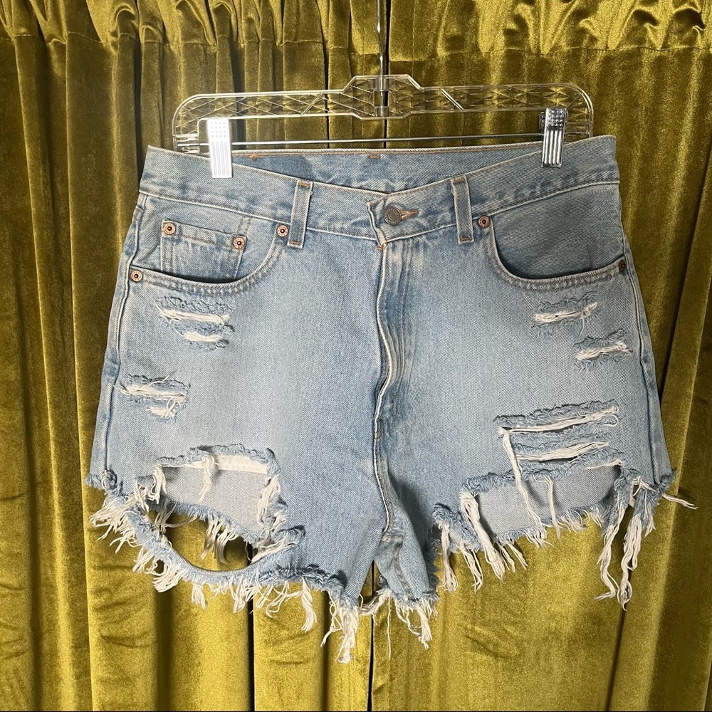 Vintage Levi’s High Rise Distressed Shorts